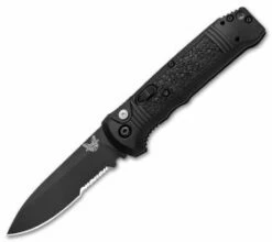 Benchmade 4400SBK Casbah Automatic Knife Black Grivory (3.4" Black Serr)