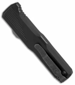 Benchmade 4600 Phaeton D/A OTF Automatic Knife Black (3.45" Satin) -GEARBARREL Sales Benchmade 4600 Phaeton DA black satin BHQ 51635 er side thumb