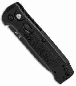 Benchmade 4400SBK Casbah Automatic Knife Black Grivory (3.4" Black Serr) -GEARBARREL Sales Benchmade Casbah Black Grivory Black Serr 4400SBK BHQ 51632 jr spine thumb