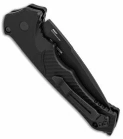 Benchmade Rukus II Automatic Knife (3.4" Black Serr) 9600SBK -GEARBARREL Sales Benchmade Rukus 2 black serr BHQ 74379 er side thumb