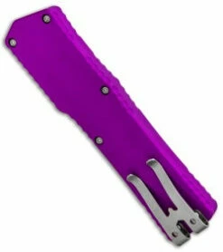 Heretic Knives Cleric Dagger OTF Automatic Knife Purple (3.5" Stonewash) -GEARBARREL Sales Heretic Knives Cleric Dagger OTF Purple SW H016 2A Purple BHQ 86135 jr side thumb
