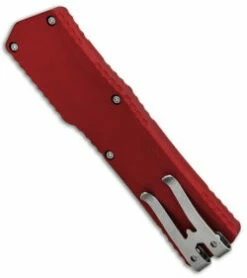 Heretic Knives Cleric Tanto OTF Automatic Knife Red (3.5" Stonewash) H015-2A-RED -GEARBARREL Sales Heretic Knives Cleric Tanto OTF Red SW H016 2A Red BHQ 86130 jr side thumb