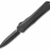 Heretic Knives Manticore-X Double Edge OTF Black (3.75" Battleworn Black) H032-5A
