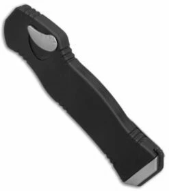 Heretic Knives Hydra OTF Automatic Knife Black (3.625" Stonewash) -GEARBARREL Sales Heretic OTF Hydra Black SW H007 2A BHQ 69003 jr spine thumb