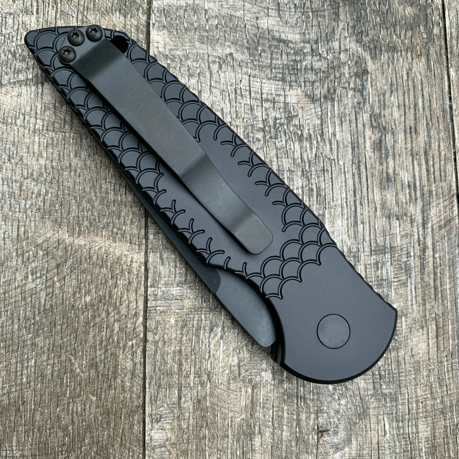 Pro-Tech TR-3 X1 Operator Automatic Knife Fish Scale (3.5" Black) 4 Pro-Tech TR-3 X1 Operator Automatic Knife Fish Scale (3.5" Black) - Image 2