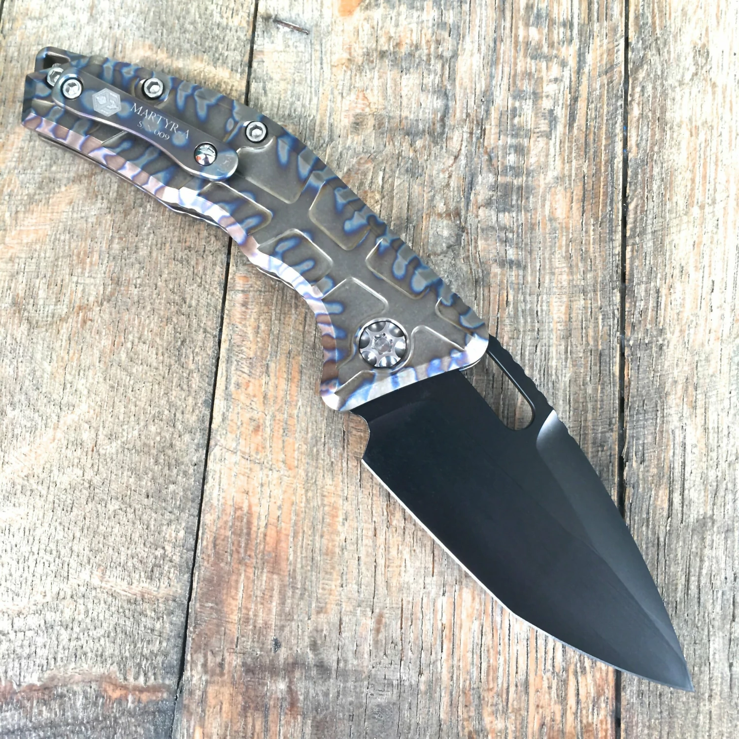 Heretic Knives Martyr Auto Flamed Titanium Flamed Hardware (DLC 3") 4 Heretic Knives Martyr Auto Flamed Titanium Flamed Hardware (DLC 3") - Image 2