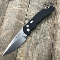 Protech TR-5 Automatic Knife Black (3.25" Stonewash) T501