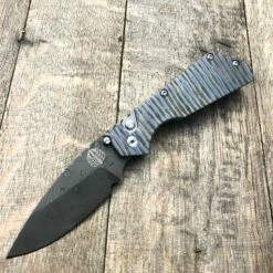 Strider + Protech Custom PT Automatic Knife Tiger Stripe Ti (2.75" Damascus) #14 Of 20