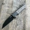 Chaves Ultramar Sangre Street Flipper Knife Green Canvas Micarta (3.4" Black SW) -GEARBARREL Sales IMG 2113