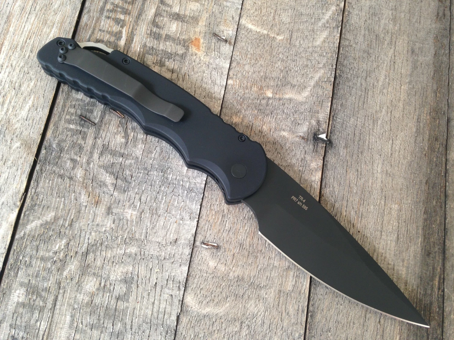 Protech TR-4.3 Tactical Response 4" Black Blade (154CM) 4 Protech TR-4.3 Tactical Response 4" Black Blade (154CM) - Image 2