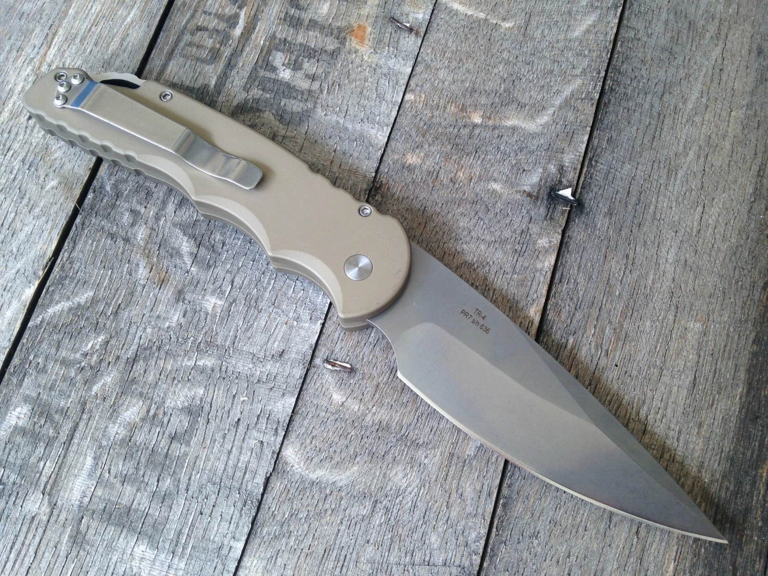 Protech TR-4.31 D2 Tactical Response 4 (4" Stonewash CPM-D2) 4 Protech TR-4.31 D2 Tactical Response 4 (4" Stonewash CPM-D2) - Image 2