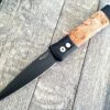 Protech Godfather Automatic Maple Burl Inlays (4" Black Blade) 907 2 Protech Godfather Automatic Maple Burl Inlays (4" Black Blade) 907 -GEARBARREL Sales IMG 5172