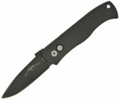 Emerson Protech CQC7-A Spear Point Auto W/ Solid Handle (3.25" Black Plain)
