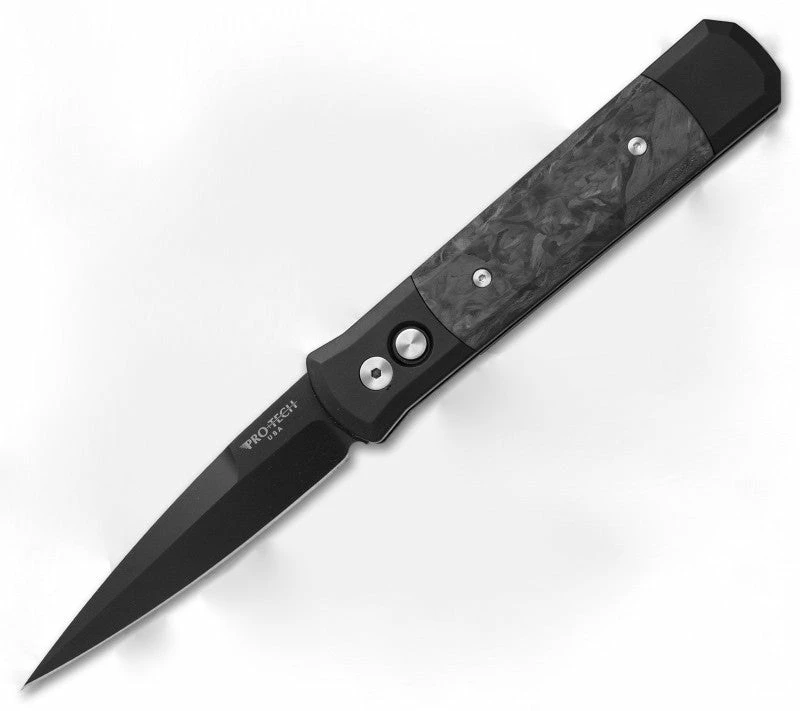 Protech Godfather Automatic Black/Marbled CF (4" Black) 905-M 3 Protech Godfather Automatic Black/Marbled CF (4" Black) 905-M