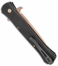 Protech Large Don Automatic Knife Black (4.5" Rose Gold) 1921-RG -GEARBARREL Sales Protech Large Don Auto Black Rose Gold BHQ 108529 jr side thumb