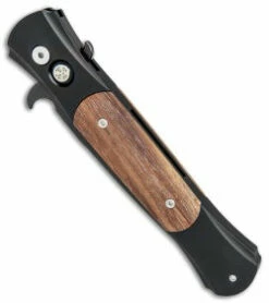 Protech Large Don Automatic Knife Koa Wood (4.5" Black) 1907-KOA -GEARBARREL Sales Protech Large Don Auto Koa Wood Black 1907 KOA BHQ 80347 jr spine thumb