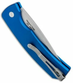 Protech Magic 2 "Whiskers" Blue Automatic Knife (3.75" Stonewash) M2601 -GEARBARREL Sales Protech Magic 2 Whiskers Auto Blue SW M2601 BLUE BHQ 92839 jr side thumb