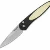 Protech Newport Tuxedo Automatic Knife Black/Ivory Micarta (3" Stonewash) 3451 -GEARBARREL Sales Protech Newport Tuxedo black Ivory micarta sw BHQ 77861 er thumb