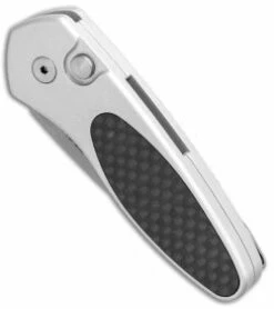 Protech Sprint Automatic Knife Silver/ Carbon Fiber (1.95" Stonewash) 2910 -GEARBARREL Sales Protech Sprint Auto Silver CF SW 2910 BHQ 12013 jr spine thumb