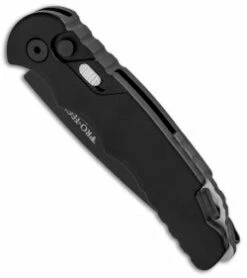 Protech TR-5 Tactical Response Automatic Knife Black (3.25" Black Serr) T504 -GEARBARREL Sales Protech TR 5 Tactical Response Auto Black Black Serr T504 BHQ 90282 jr spine thumb