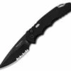 Protech TR-5 Tactical Response Automatic Knife Black (3.25" Black Serr) T504