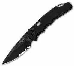 Protech TR-5 Tactical Response Automatic Knife Black (3.25" Black Serr) T504