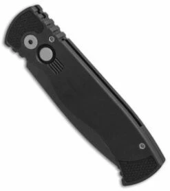 Protech Tactical Response 2 Automatic Knife (3" Black Serr) TR-2.4 -GEARBARREL Sales Protech Tactical Response 2 black serr BHQ 3393 er spine thumb