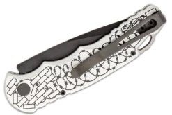 Pro-Tech TR-5.62 Custom AUTO Folding Knife 3.25" Black DLC Blade, Silver Aluminum Handles With Skull Inlay, Pearl Button -GEARBARREL Sales ScreenShot2020 07 15at9.15.08AM