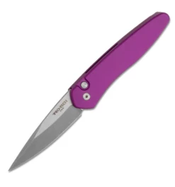 Protech Newport Purple Automatic Knife (3" Stonewash) 3405-PURPLE