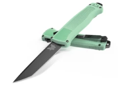 Benchmade Shootout OTF Automatic Knife Sea Foam Green (3.5" Black) 5370FE-03