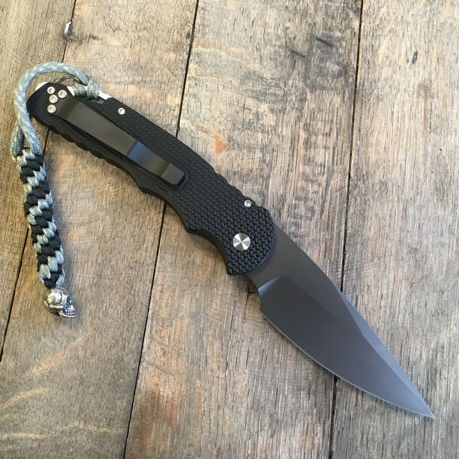 Protech TR-4.74 Limited Ed. Skull Automatic Super Grip (4" Gray DLC) 4 Protech TR-4.74 Limited Ed. Skull Automatic Super Grip (4" Gray DLC) - Image 2