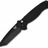 Benchmade 9052BK AFO II Tanto Automatic Knife (3.56" Black) -GEARBARREL Sales benchmade 9052bk afo ii auto tanto thumb