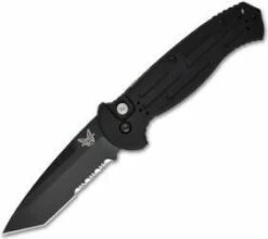 Benchmade 9052SBK AFO II Tanto Automatic Knife (3.56" Black Serr)
