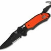 Benchmade 9170SBK-ORG Triage Knife Orange Axis Automatic (3.58" Black Serr) -GEARBARREL Sales benchmade 9170sbk org auto triage thumb