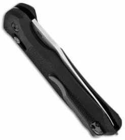Benchmade Triage AXIS Lock Automatic Knife (3.58" Black Serr) 9170SBK -GEARBARREL Sales benchmade auto triage 9170 satin plain side thumb
