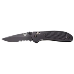 Benchmade Griptilian AXIS Lock Knife Gray/Blue G-10 (3.45" Black Serr) 551SBK-1
