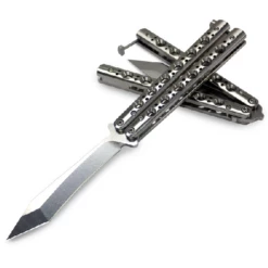 Benchmade 67 Tanto Recurve Balisong Butterfly Knife (4.25" Satin)