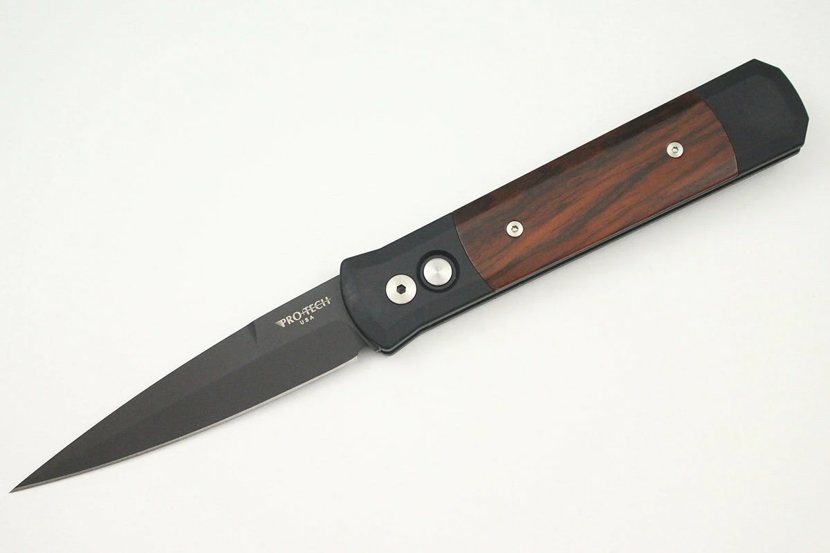 Protech Godfather Automatic Knife Black/Cocobolo (4" Black) 907-C 3 Protech Godfather Automatic Knife Black/Cocobolo (4" Black) 907-C