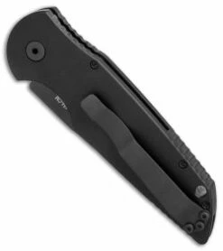 Protech TR-3 Tactical Response Automatic Knife Left-Handed (3.5" Black Serr) L3 -GEARBARREL Sales protech TR 3 tactical response left handed black serr TR 3L3 BHQ 49424 er spine thumb