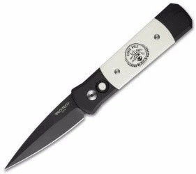 Protech Godson Chris Kyle Custom Tuxedo Automatic Knife (3.15" Black) -GEARBARREL Sales protech ck752 cm thumb