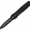 Protech Dark Angel OTF Automatic Black (3.7" Black) 3202-Black -GEARBARREL Sales protech dark angel 3202 black otf aluminum thumb