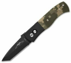 Emerson Protech CQC-7 Automatic Knife W/ Digi Camo G-10 (3.25" Black Plain) E7T25