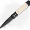 Protech Godfather Automatic Ivory Micarta Tuxedo (4" Black) 952 -GEARBARREL Sales protech godfather 952 large