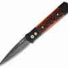 Protech Godfather Automatic Knife W/ Amber Jigged Bone (4" Damascus) 961-D -GEARBARREL Sales protech godfather 961 d jigged bone dama thumb
