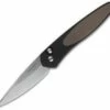 Protech Newport Automatic Knife Brown G-10 (3" Stonewash) 3440-BRN -GEARBARREL Sales protech newport 3440 brn cm thumb