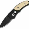 Protech Runt J4 Tuxedo Automatic Knife W/ Ivory Micarta (1.94" Black) 4452 -GEARBARREL Sales protech runt j4 4452 thumb