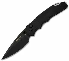 Protech TR-4 Tactical Response Button Lock Manual Knife (4" Black) TR-4MA.3 -GEARBARREL Sales protech tactical responce 4 black plain manual tr 4ma3 thumb