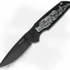 Protech TR-3 Shaw Skull Automatic Knife Coin Struck Inlay (3.5" Black) TR-3.42