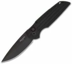 Protech TR-3 SWAT Tactical Response Automatic Knife W/Grooves (3.5" Black)