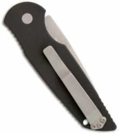 Protech Tactical Response III Black TR-3 PS W/ Grooves (3.5" Bead Blast Serr) -GEARBARREL Sales protech tr 3ps serr back thumb
